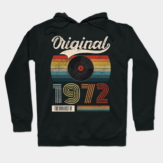 1972 Vintage Birthday Gift Tee Retro Style Hoodie by FNO